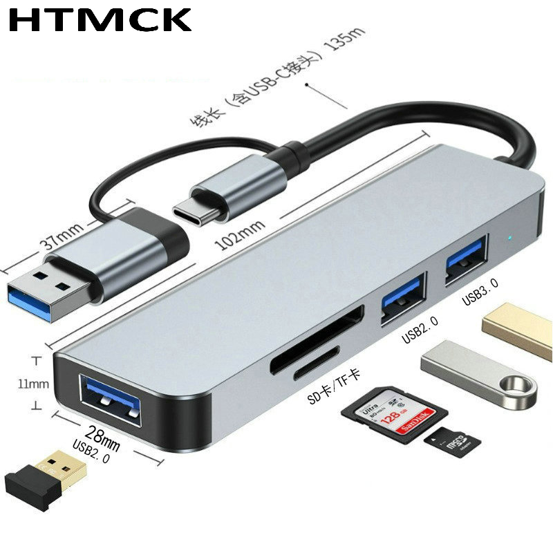 Home Assistant Sd - Hub USB-C 8 w 2, wieloportowa