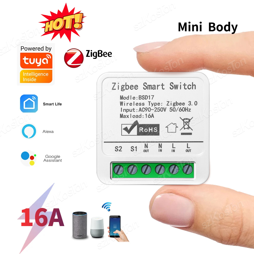 Home Automation Diy - Moduł inteligentnego wyłącznika 16A Tuya ZigBee,