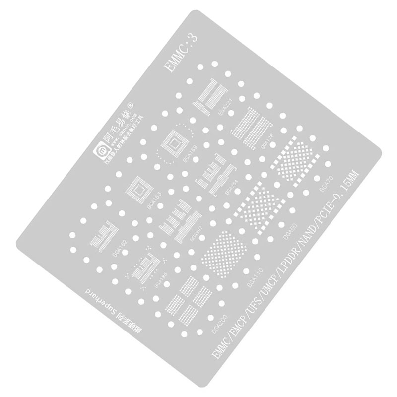 AMAOE EMMC3 BGA Reballing Sten – Tasmota Flash Tool recenzja i cena